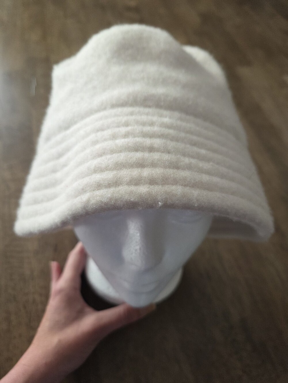 100% Wool Cream Bucket Hat